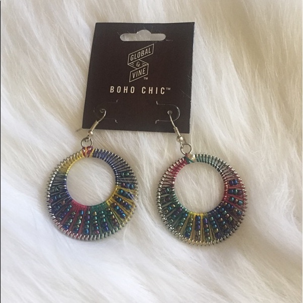 Boho Chic Circle Earrings
